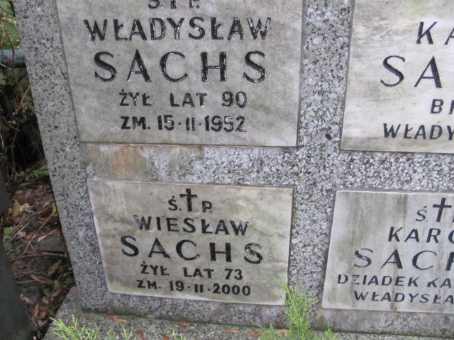 Karol Sachs Warszawa Ewangelicko - Augsburski św. Trójcy - Grobonet - Wyszukiwarka osób pochowanych