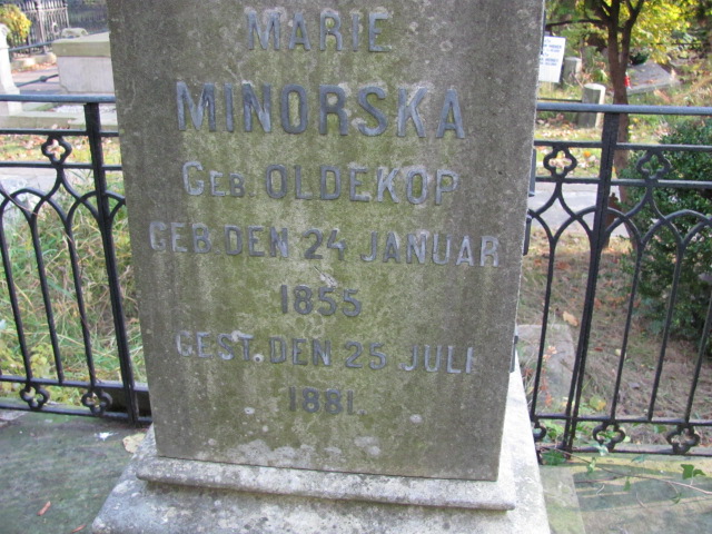 Marie Minorska 1855 Warszawa Ewangelicko - Augsburski św. Trójcy - Grobonet - Wyszukiwarka osób pochowanych