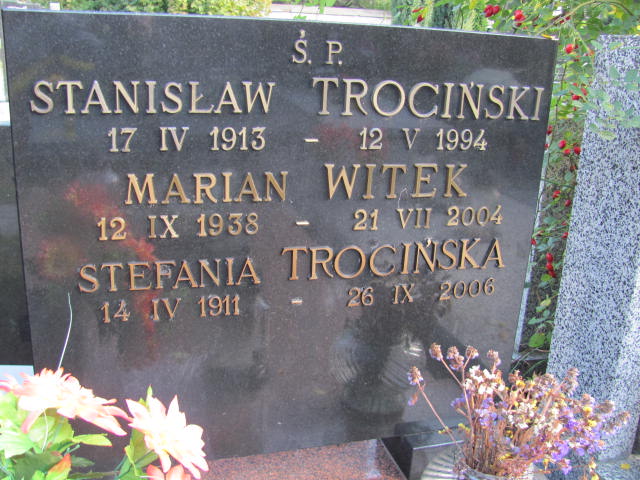 Marian Witek 1938 Warszawa Ewangelicko - Augsburski św. Trójcy - Grobonet - Wyszukiwarka osób pochowanych