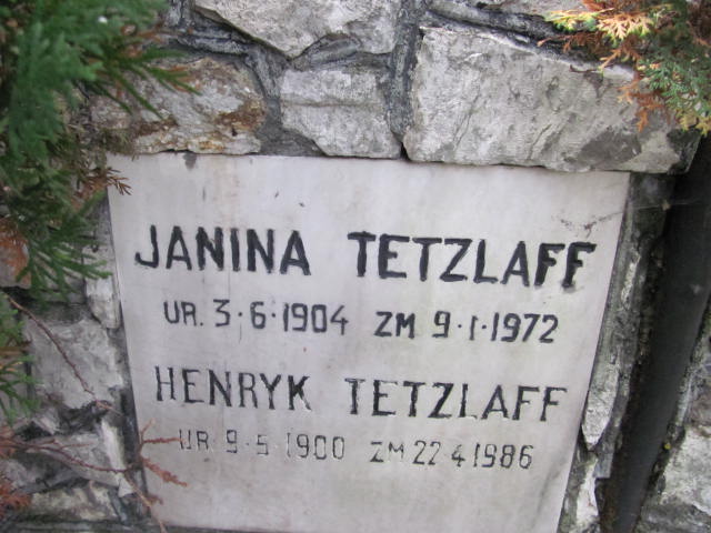 Jan Tetzlaff 1927 Warszawa Ewangelicko - Augsburski św. Trójcy - Grobonet - Wyszukiwarka osób pochowanych