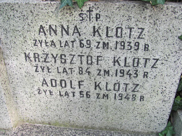 Anna Klotz Warszawa Ewangelicko - Augsburski św. Trójcy - Grobonet - Wyszukiwarka osób pochowanych