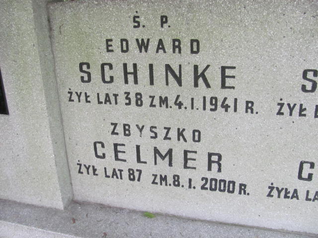 Edward Schinke Warszawa Ewangelicko - Augsburski św. Trójcy - Grobonet - Wyszukiwarka osób pochowanych