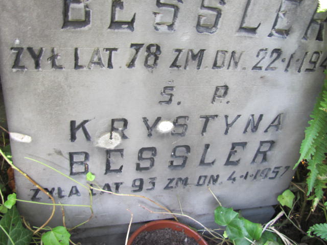 Krystyna Bessler 1864 Warszawa Ewangelicko - Augsburski św. Trójcy - Grobonet - Wyszukiwarka osób pochowanych