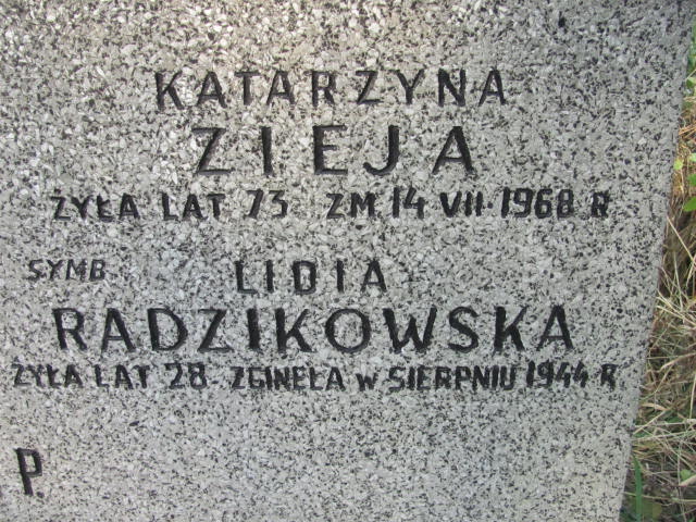 Katarzyna Zieja 1895 Warszawa Ewangelicko - Augsburski św. Trójcy - Grobonet - Wyszukiwarka osób pochowanych