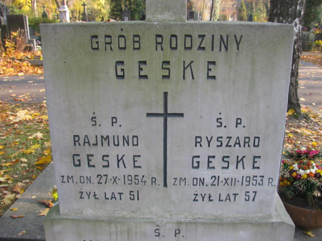 Edward Geske 1865 Warszawa Ewangelicko - Augsburski św. Trójcy - Grobonet - Wyszukiwarka osób pochowanych