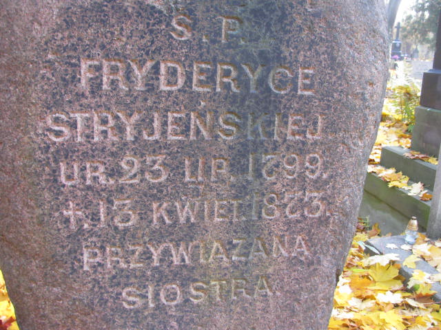 Fryderyka Stryjeńska 1799 Warszawa Ewangelicko - Augsburski św. Trójcy - Grobonet - Wyszukiwarka osób pochowanych