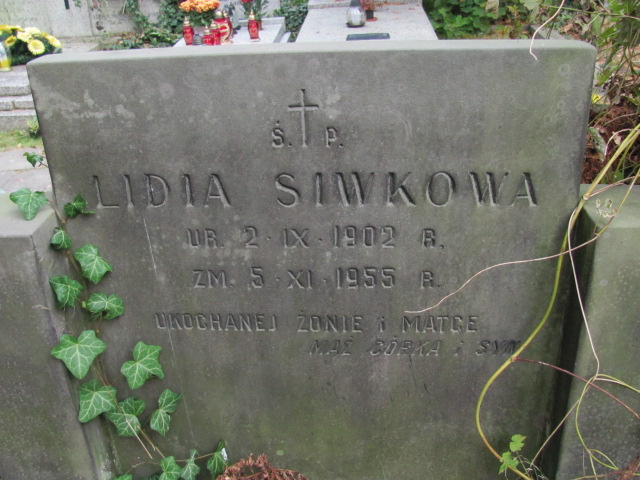 Lidia Siwek 1902 Warszawa Ewangelicko - Augsburski św. Trójcy - Grobonet - Wyszukiwarka osób pochowanych
