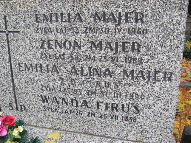 Emilia Majer 1907 Warszawa Ewangelicko - Augsburski św. Trójcy - Grobonet - Wyszukiwarka osób pochowanych