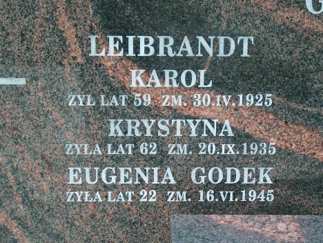 Karol Leibrandt 1865 Warszawa Ewangelicko - Augsburski św. Trójcy - Grobonet - Wyszukiwarka osób pochowanych
