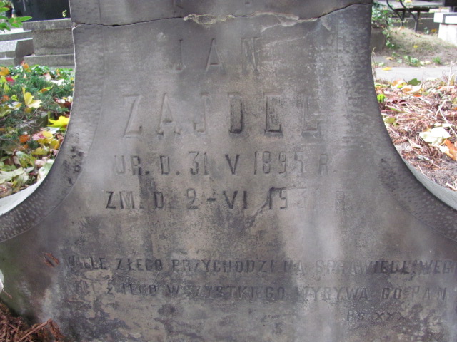 Jan Zajdel 1895 Warszawa Ewangelicko - Augsburski św. Trójcy - Grobonet - Wyszukiwarka osób pochowanych