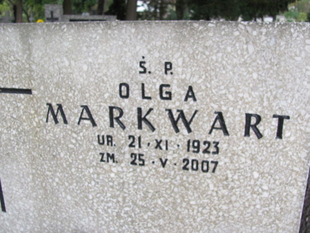 Olga Markwart 1923 Warszawa Ewangelicko - Augsburski św. Trójcy - Grobonet - Wyszukiwarka osób pochowanych