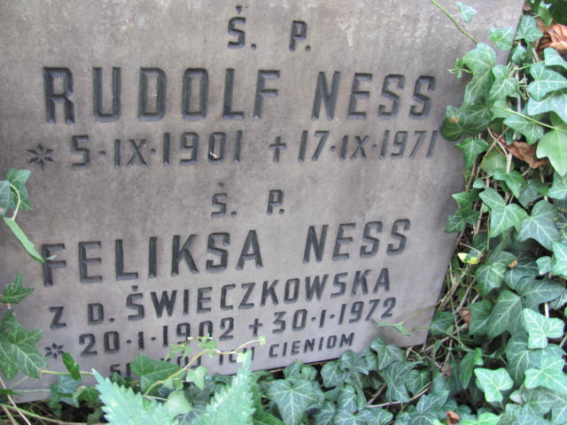 Rudolf Ness 1901 Warszawa Ewangelicko - Augsburski św. Trójcy - Grobonet - Wyszukiwarka osób pochowanych