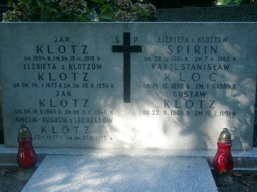 Karol Stanisław Kloc 1899 Warszawa Ewangelicko - Augsburski św. Trójcy - Grobonet - Wyszukiwarka osób pochowanych