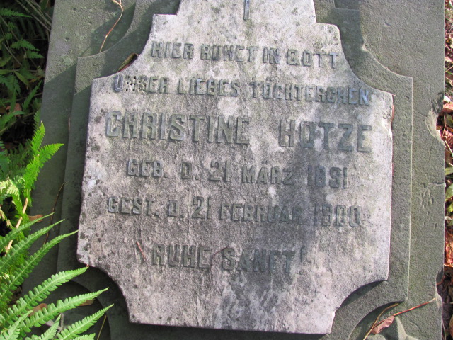 Christine Hotze 1891 Warszawa Ewangelicko - Augsburski św. Trójcy - Grobonet - Wyszukiwarka osób pochowanych