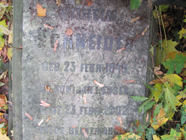 Wilhelm Schneider 1849 Warszawa Ewangelicko - Augsburski św. Trójcy - Grobonet - Wyszukiwarka osób pochowanych