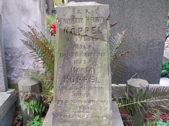 Marta Koppel 1861 Warszawa Ewangelicko - Augsburski św. Trójcy - Grobonet - Wyszukiwarka osób pochowanych