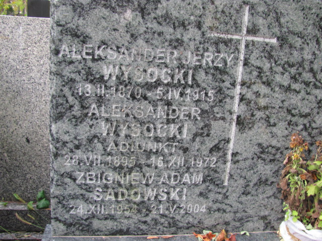 ALEKSANDER JERZY Wysocki 1870 Warszawa Ewangelicko - Augsburski św. Trójcy - Grobonet - Wyszukiwarka osób pochowanych