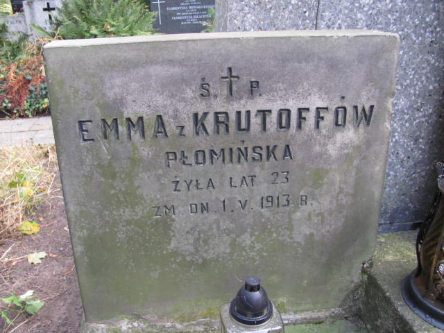 Emma Krutoff Warszawa Ewangelicko - Augsburski św. Trójcy - Grobonet - Wyszukiwarka osób pochowanych