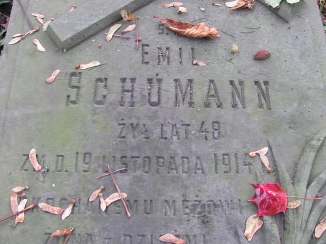 Emil Schumann 1865 Warszawa Ewangelicko - Augsburski św. Trójcy - Grobonet - Wyszukiwarka osób pochowanych