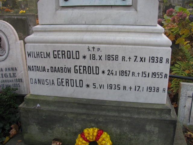 Natalia Gerold 1867 Warszawa Ewangelicko - Augsburski św. Trójcy - Grobonet - Wyszukiwarka osób pochowanych