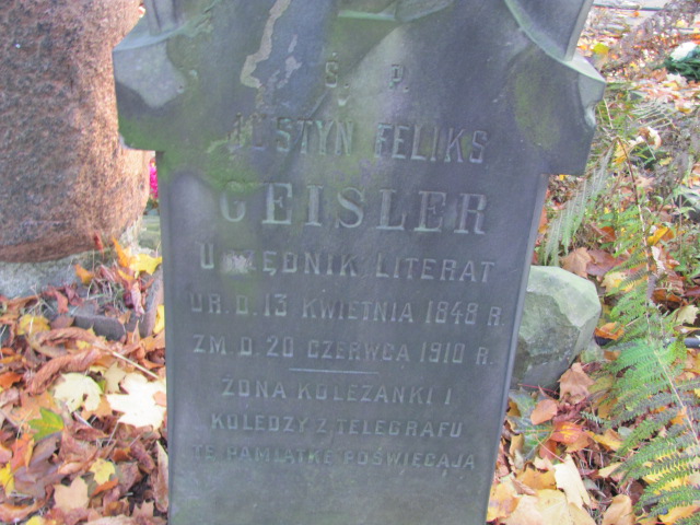 Justyn Feliks Geisler 1848 Warszawa Ewangelicko - Augsburski św. Trójcy - Grobonet - Wyszukiwarka osób pochowanych
