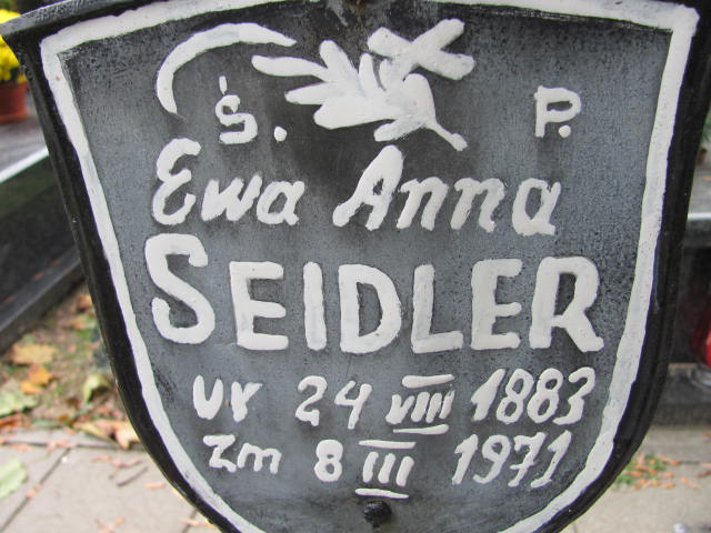 Ewa Seidler 1883 Warszawa Ewangelicko - Augsburski św. Trójcy - Grobonet - Wyszukiwarka osób pochowanych